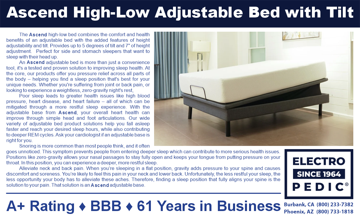 Burbank Ascend by Ergomotion Adjustable Bed