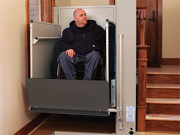 Burbank Electropedic Bruno residential vertical platform lifts help make your home more accessible for family members with mobility challenges. 