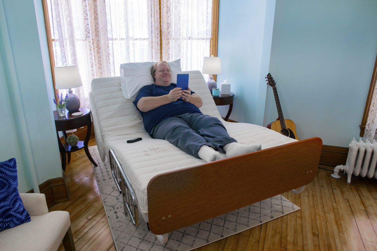 Burbank electric hospital bed large and wide