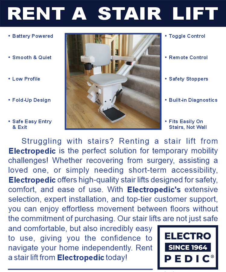 Burbank Electropedic Rent A Stair Lift