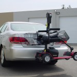 Burbank Electropedic TRILIFT Ultra Lite With Pride gogo Slide In Bracket, on a Lexus ES330.