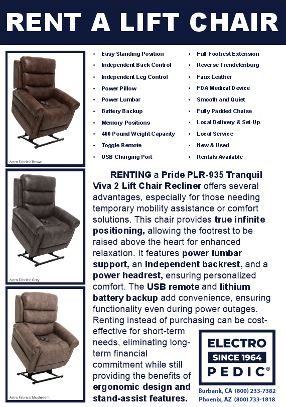 Burbank Used Lift Chairs 1/2 off